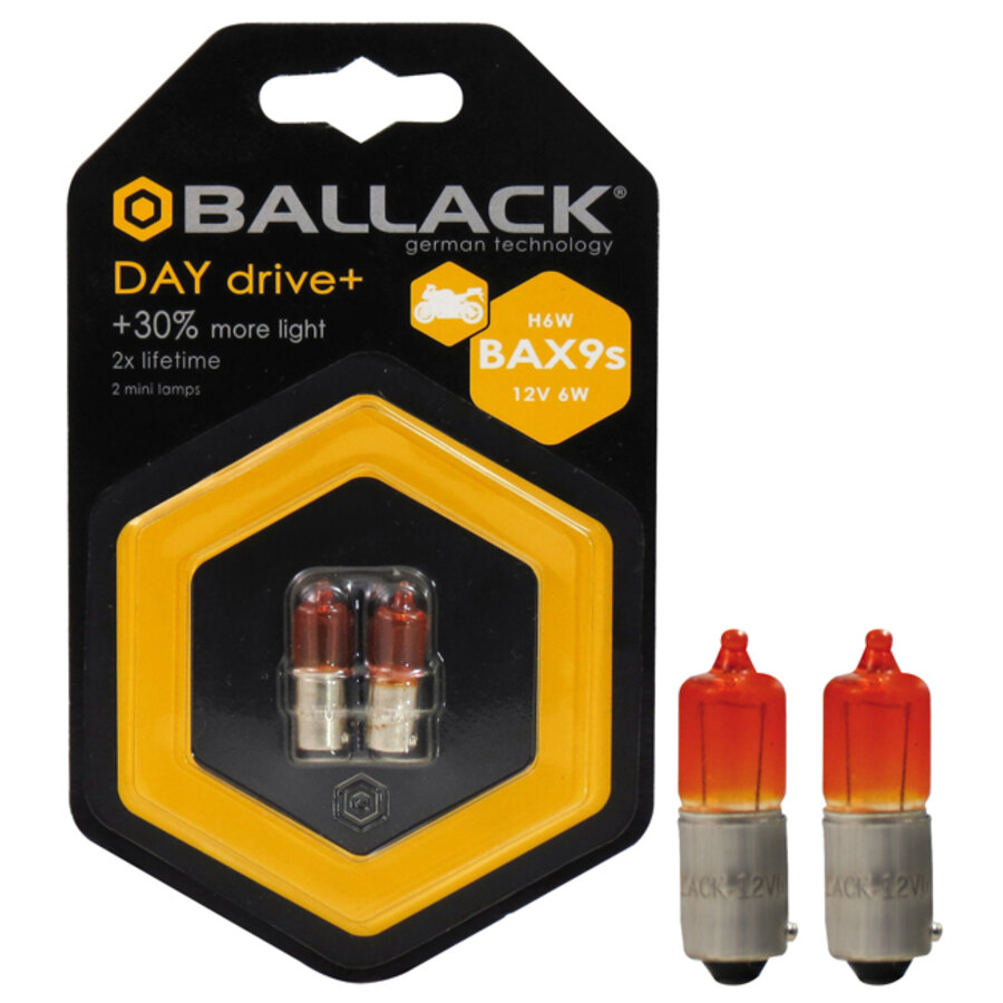 Lampadina moto BAX9S a filamento Day Drive + BAX9S - BALLACK