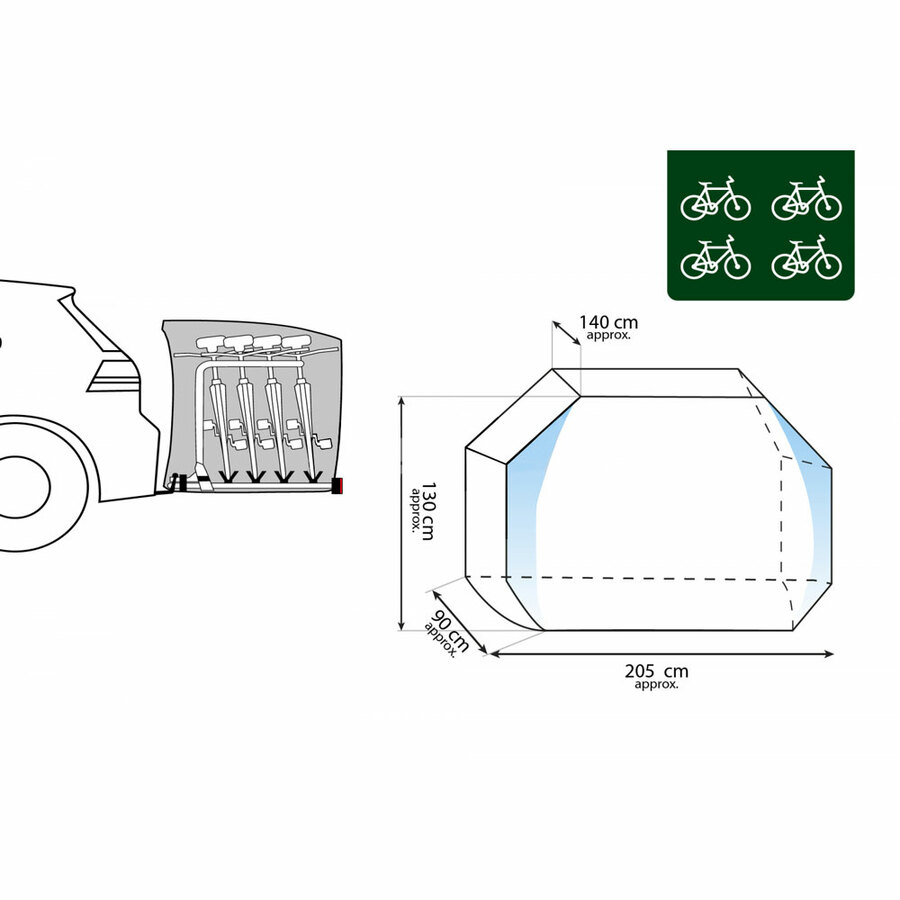 Telo Copri Bici Universale - Per 2/3 Posti Camper, UV Protection E Impermeabile - Foto 12
