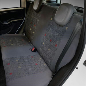 BREMER SITZBEZÜGE Coprisedili compatibili con Fiat Panda tipo 169 conducente e passeggero dal 2003 al 2012 PS806 nero/blu cucitura