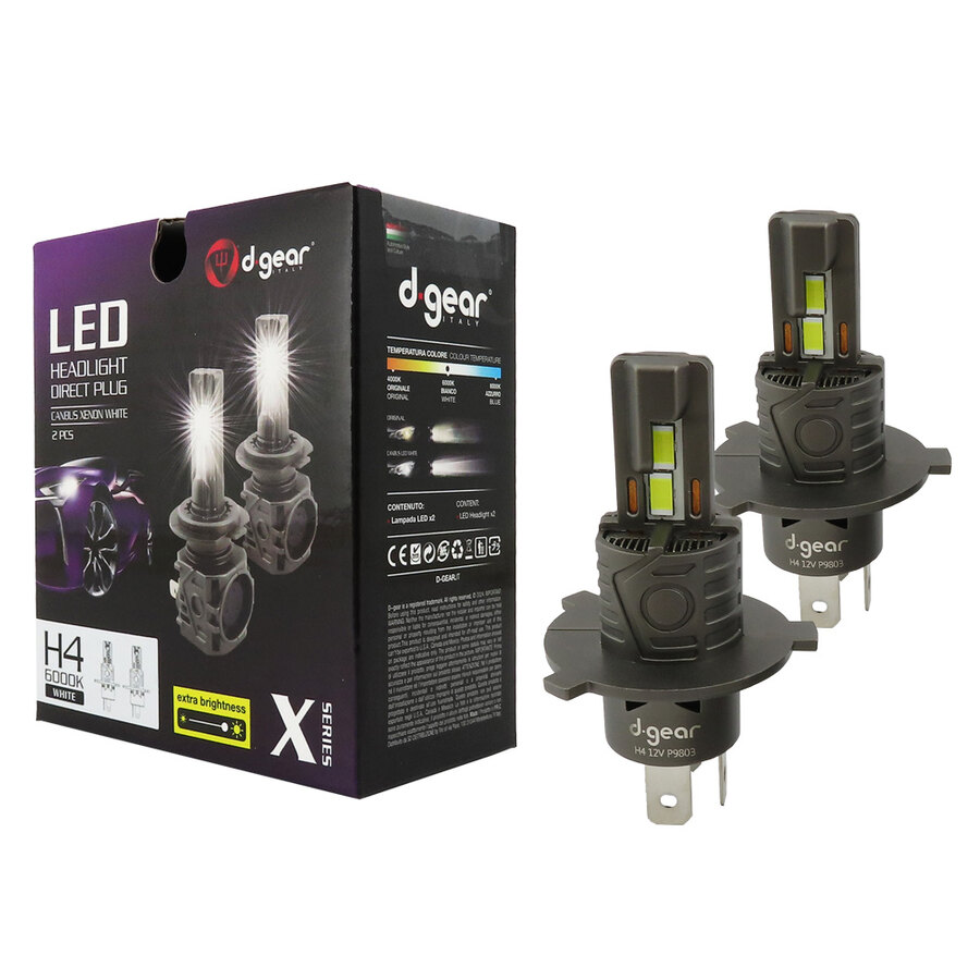 Lampadine H4 X-series Led Headlight Direct Plug - D-GEAR