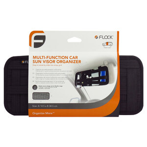 Organizer Per Visiera Auto - Tasche Portaoggetti Per Parasole | Nero, In Feltro - Foto 11