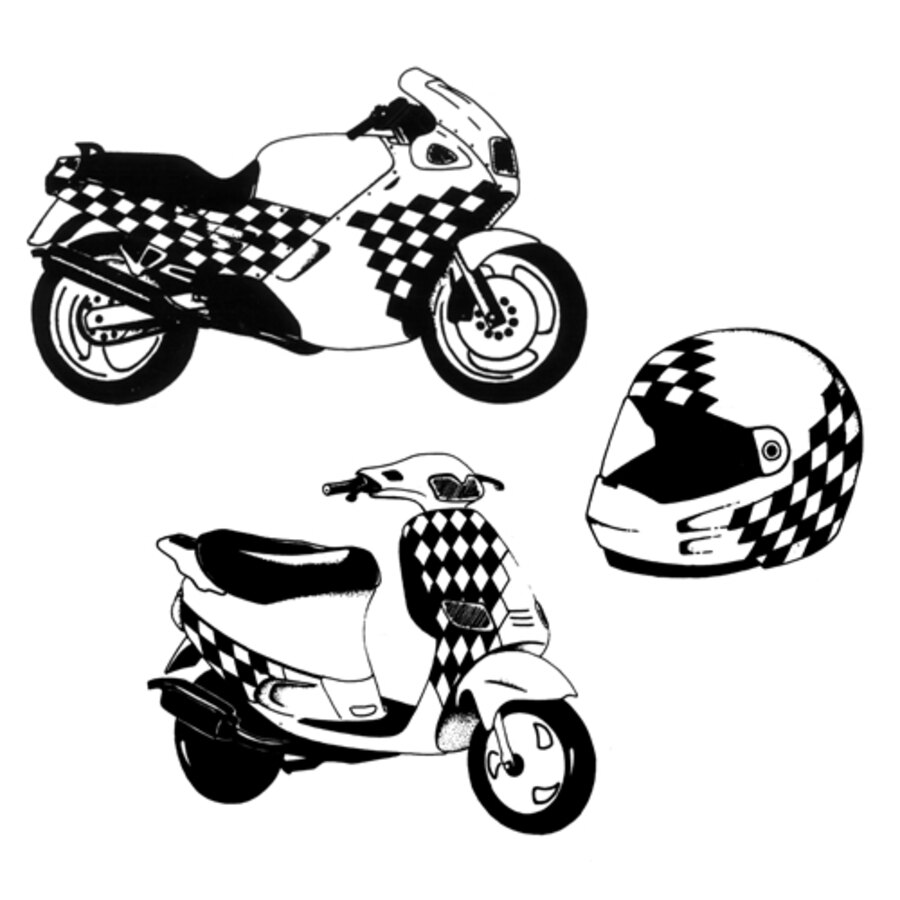 Nastro Per Torta Bandiera A Scacchi ROSSA Commestibile - 4 Pezzi &aacute; 24cm