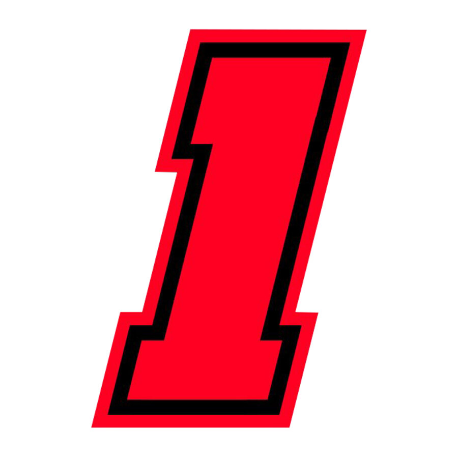 Numeri e lettere adesive Numero gara 1 - GAT