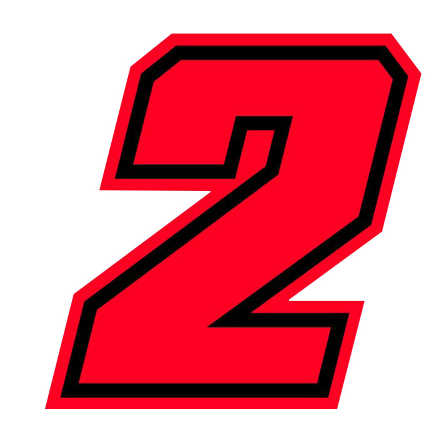 Numeri e lettere adesive Numero gara 2 - GAT