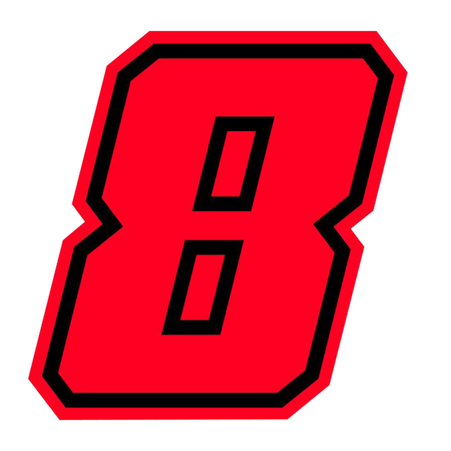 Numeri e lettere adesive Numero gara 8 - GAT