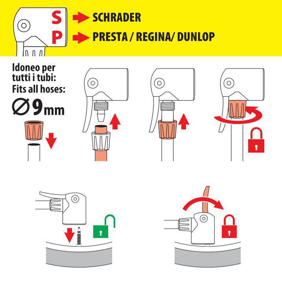Raccordo Pompa Gonfiaggio Lampa 94202 - Ricambio Per Pompe Aria, Design Durevole - Foto 5