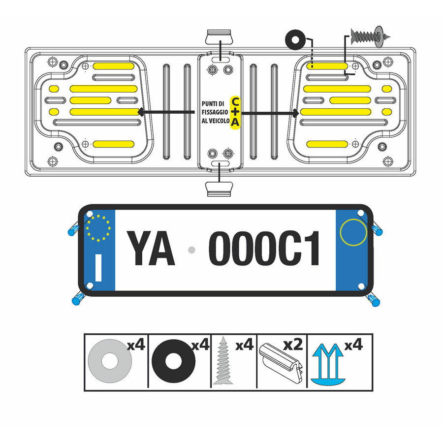 Portatarga Lampa - Portatarga E Accessori - Foto 5