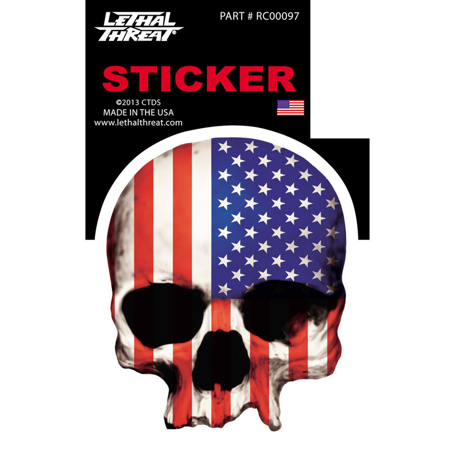 Adesivi Usa Skull - LETHAL THREAT