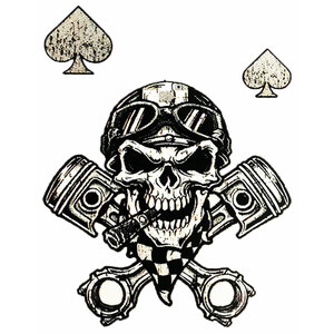 LETHAL THREAT - Adesivi Skull Helmet Pistons - LETHAL THREAT - Adesivi