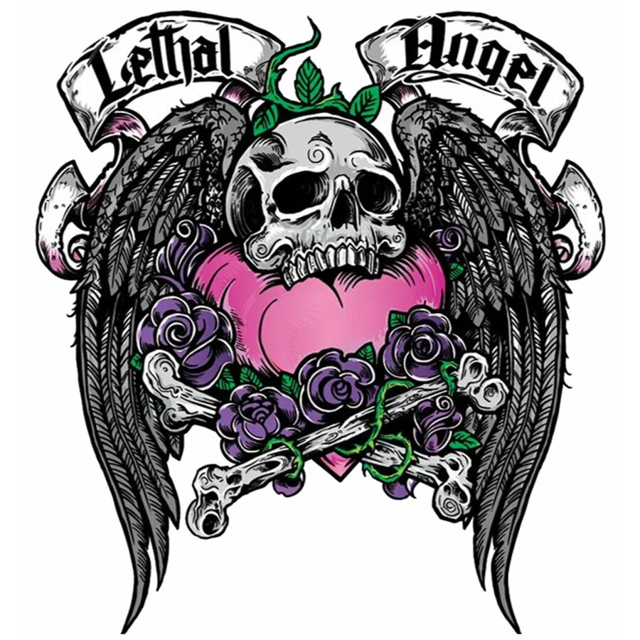 Adesivi Winged Heart Skull - LETHAL THREAT