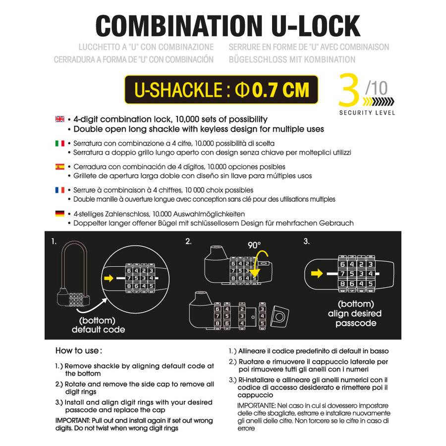 Lampa Standard, lucchetto in ottone - 50 mm XL 65424