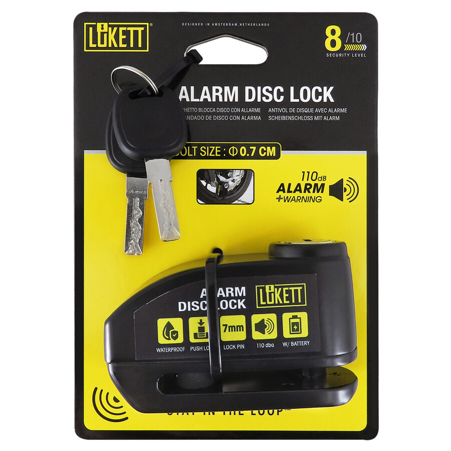 Bloccadisco Alarm Disc Lock - LUKETT