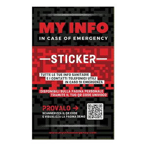 Adesivo emergenza My Info Emergency - MY INFO - MY INFO