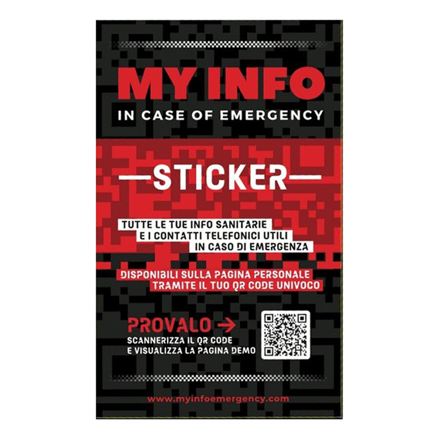 Adesivo emergenza My Info Emergency - MY INFO