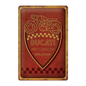 Cartello in latta Ducati Meccanica Bologna - NOSTALGIC ART - NOSTALGIC ART