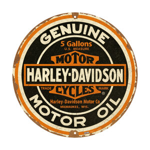 NOSTALGIC ART - Cartello in latta Harley Davidson Genuine Motor Oil - NOSTALGIC ART - Cartello in latta