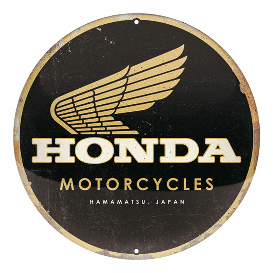 Cartello in latta Honda MC - Motorcycles Gold - NOSTALGIC ART