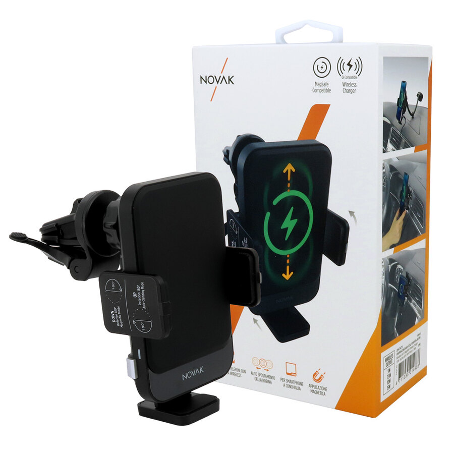 Supporto-caricabatteria wireless MagSafe da presa aria - NOVAK