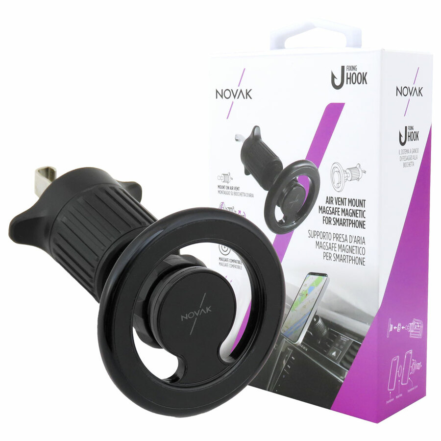 Supporto-caricabatteria wireless MagSafe da presa d'aria - NOVAK