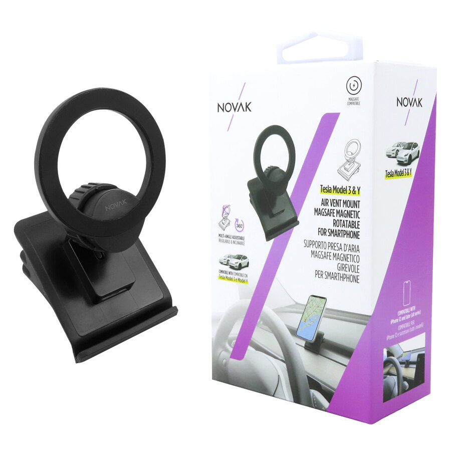 Supporto-caricabatteria wireless Da presa d'aria - NOVAK