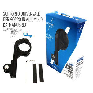 NOVAK - Supporto a manubrio Supporto manubrio in alluminio Per GOPRO - NOVAK - Supporto a manubrio