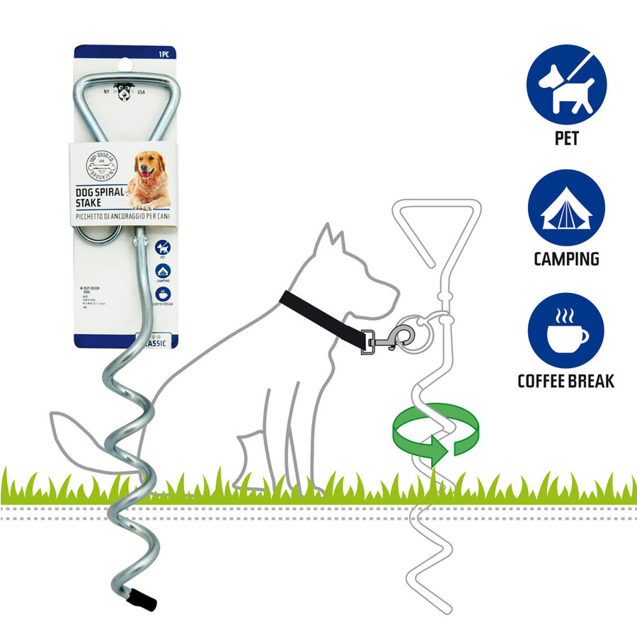 Picchetto a spirale Blocca guinzaglio - OSSO