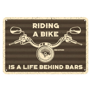 Cartello in latta Riding a Bike - OXFORD - OXFORD