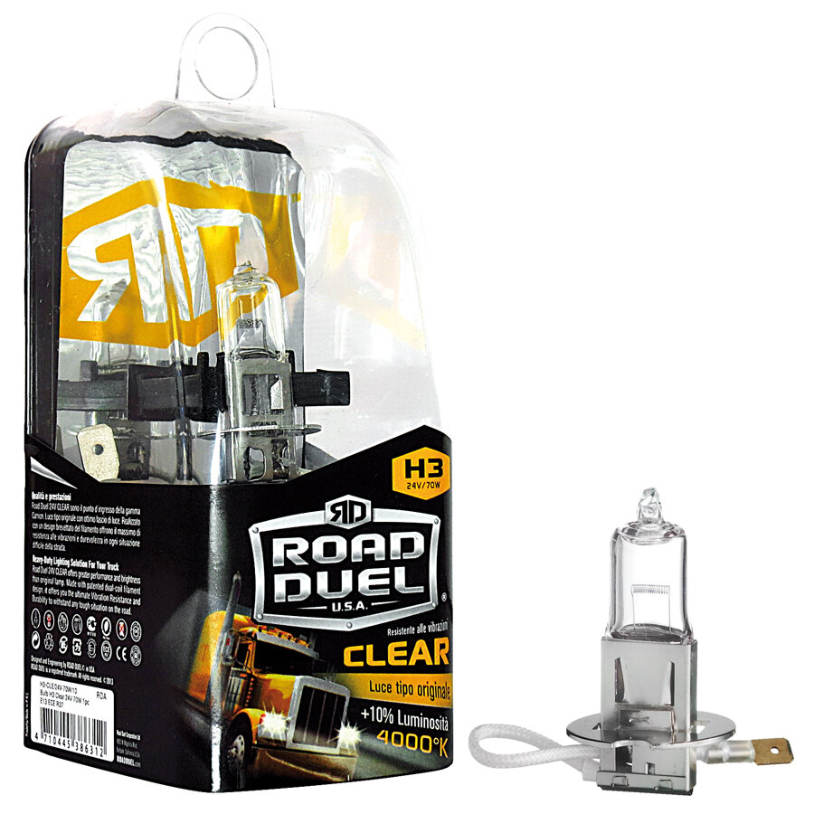 Lampadina alogena Clear H3 - ROAD DUEL