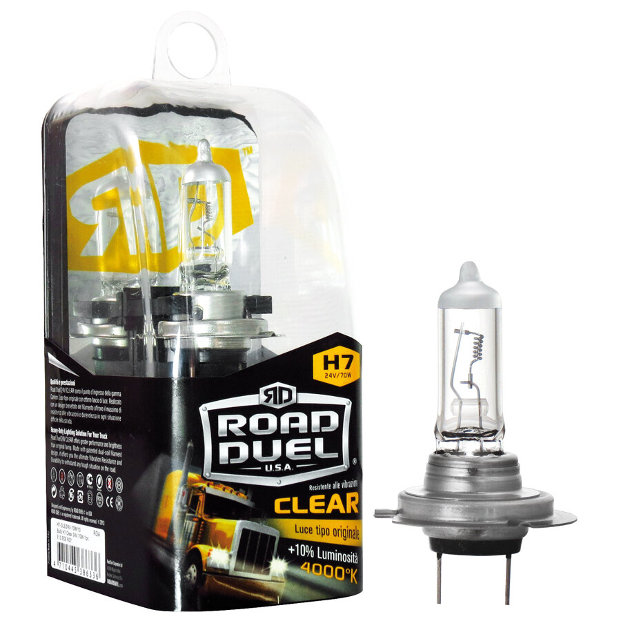 Lampadina alogena Clear H7 - ROAD DUEL
