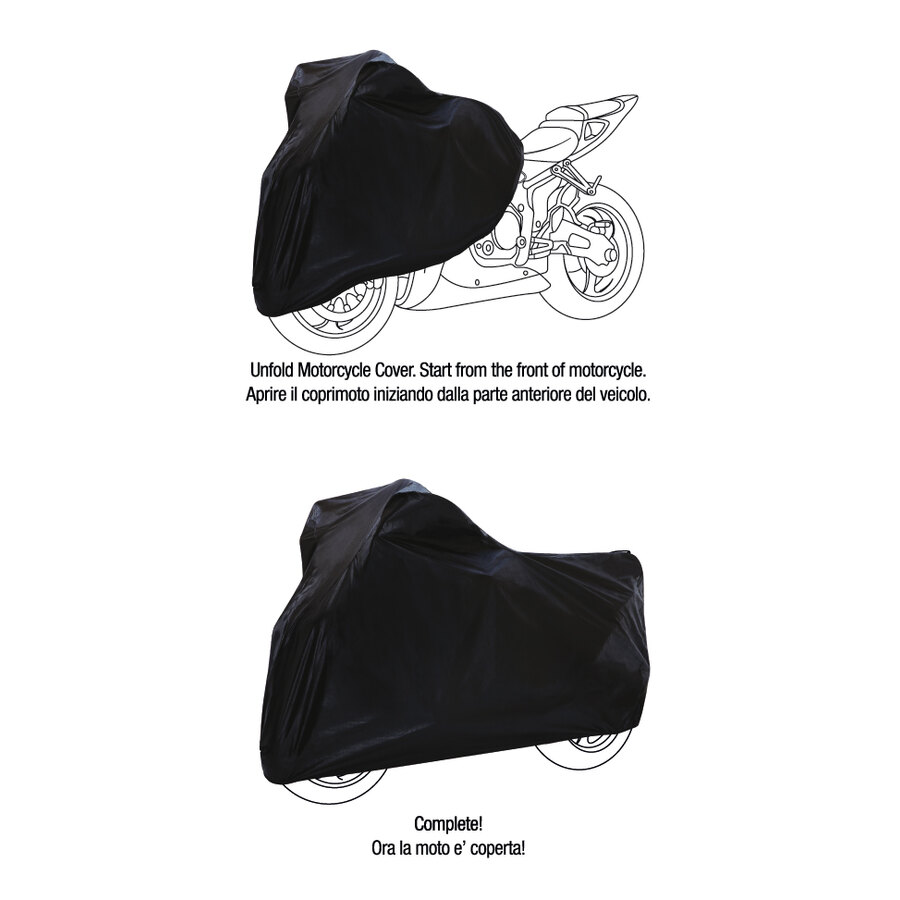Protezione Esterna Telo Coprimoto Felpato Impermeabile XXL - Copertura Esterna Per Moto E Scooter 296x105x127cm Cover Esterna Moto