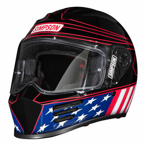 SIMPSON - Casco Integrale Vintage Speed Americana - Casco Integrale Vintage