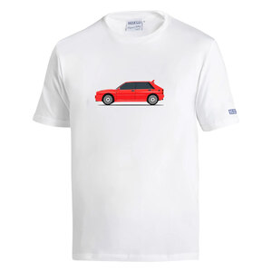 T-Shirt Lancia HF Delta rossa - SPARCO