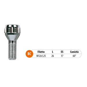 TECNOSTEEL - Bulloni antifurto e chiavi - TECNOSTEEL Citroen Berlingo, C-Elysee, C2, C3, C4, C4 Picasso, Fiat 500L, Peugeot 208 - Bulloni antifurto e chiavi