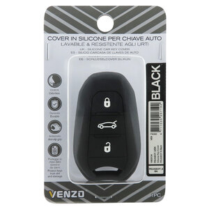 Custodia Chiavi Auto In Metallo E Pelle Per Peugeot 208, 307, 308, 407, 508, 2008, 3008, 5008 E Citroën/Opel/Jeep – Resistente Con Portachiavi