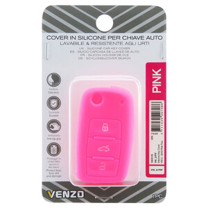 Cover Silicone Custodia Chiave Auto TPU Blu Per Skoda (Fabia, Octavia, Karoq) E Seat (Leon, Ibiza, Arona) - 3 Tasti