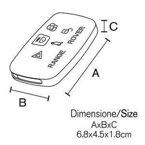 HIBEYO Custodia per chiave auto in metallo compatibile con Land Rover
