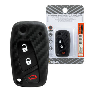 VENZO - Cover chiave Carbon Edition - VENZO Citroen Jumper, Nemo, Relay, Fiat Doblo, Ducato, Grande Punto, Idea, Panda, Stilo, Lancia Musa - Cover chiave