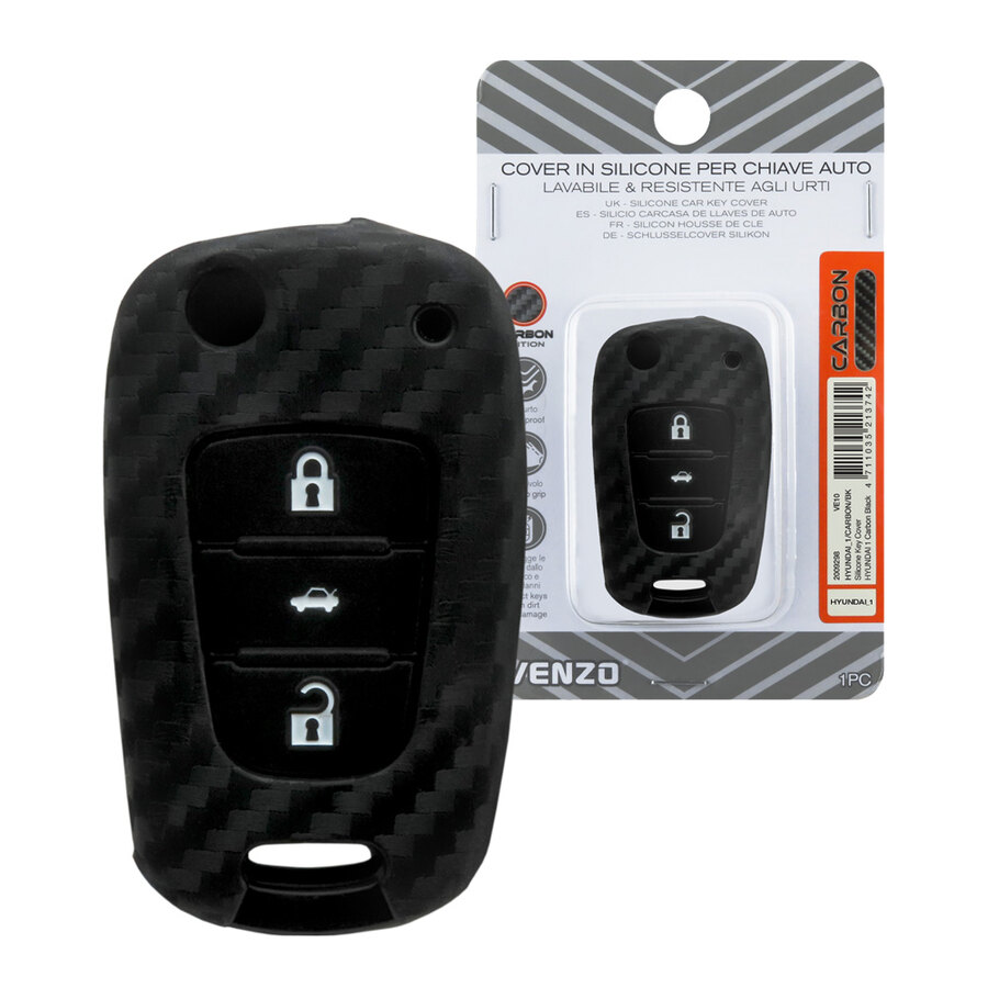Cover chiave Carbon Edition - VENZO Hyundai Verna, i30, ix 35, Kia Ceed, Cerato, Rio, Sportage
