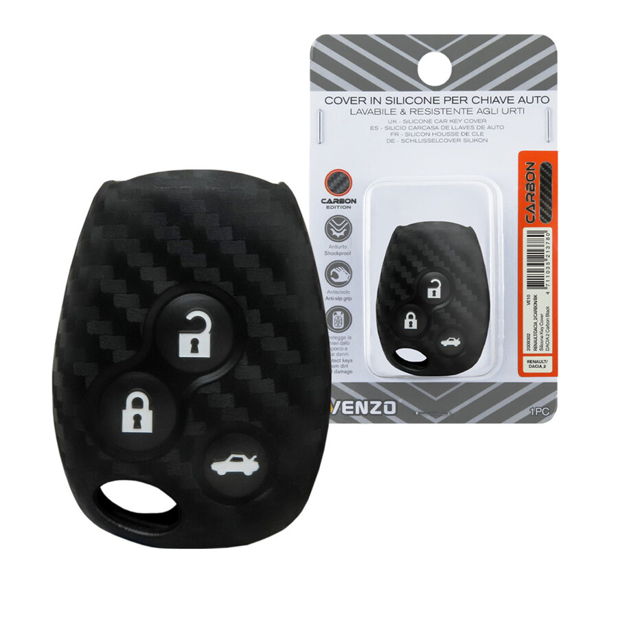 Cover chiave Carbon Edition - VENZO Dacia Logan, Sandero, Renault Clio