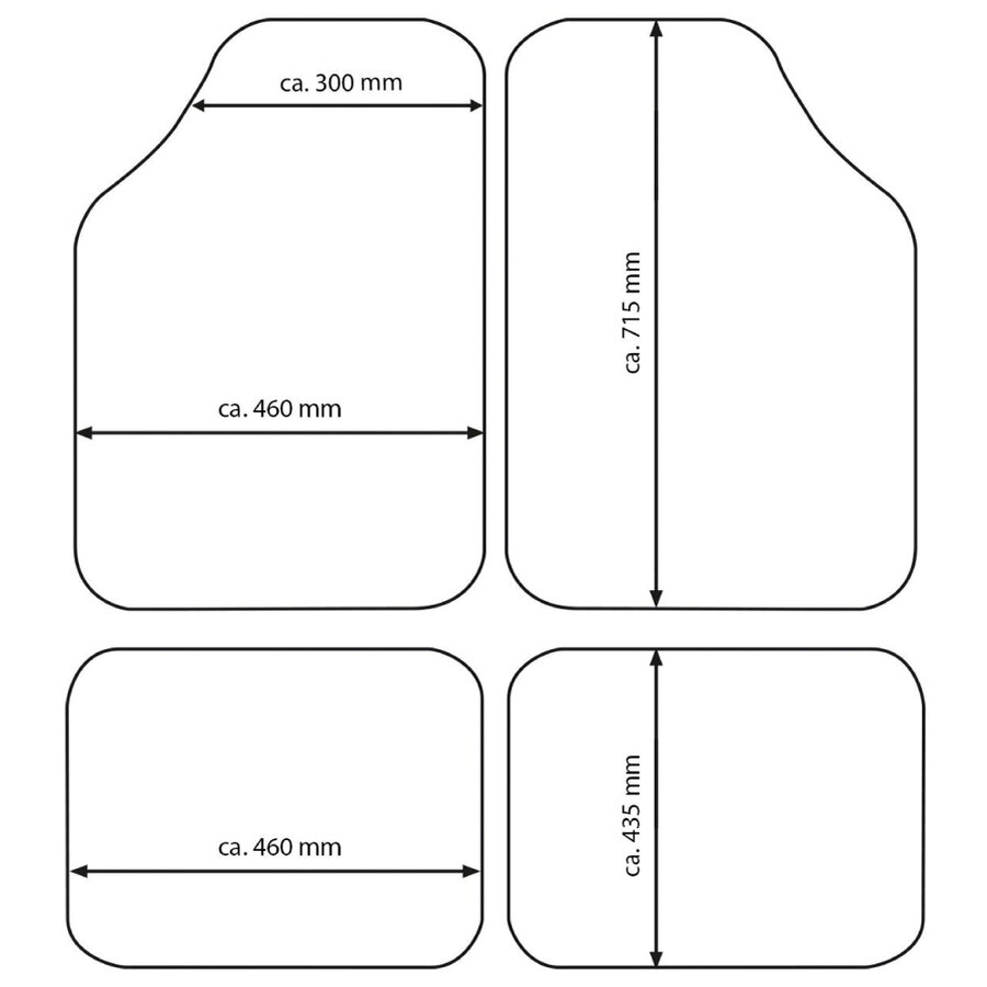 Tappetini in Gomma per auto - Linea Originale
