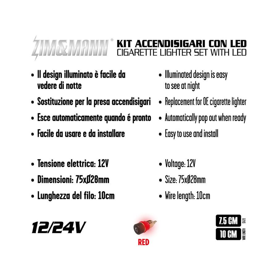 5 pz/set 12V maschio presa accendisigari per auto connettore + fusibile set LED rosso – acquista a prezzi convenienti sul marketplace