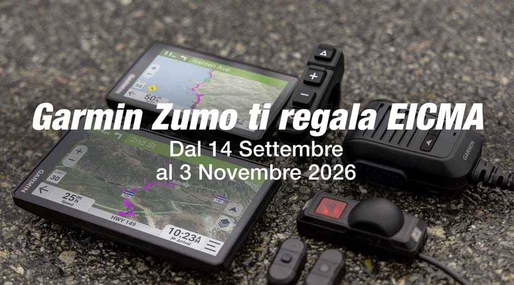 Promozione Garmin zūmo®: 2 biglietti omaggio per EICMA 2026