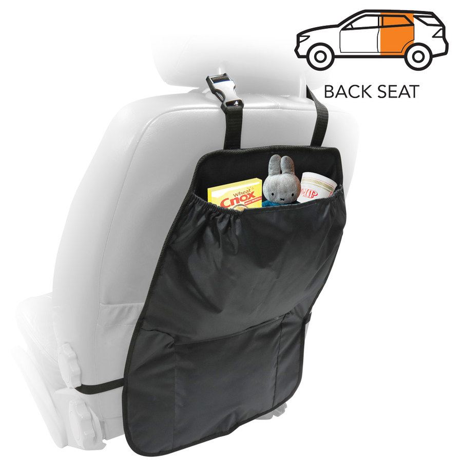 organizer_auto_sedile_posteriore organizer auto proteggi sedile con tanta contenente giocattoli