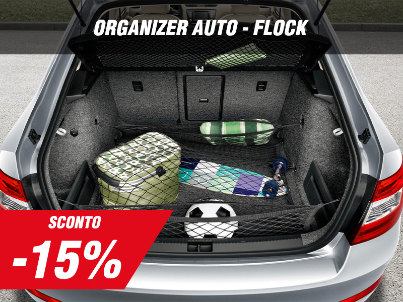 baule auto con organizer