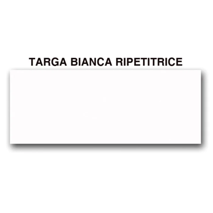 Accessori ed adattatori per portabici Targa bianca ripetitrice - GAT