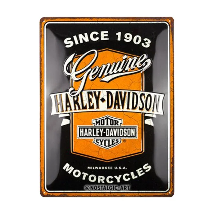 Cartello in latta Harley Davidson - NOSTALGIC ART