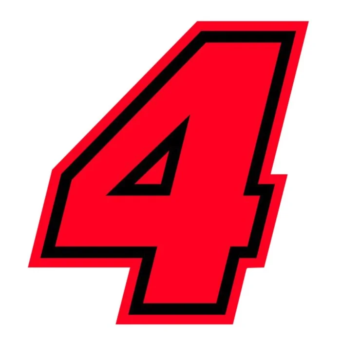 Numeri e lettere adesive Numero gara 4 - GAT