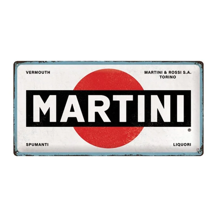 Cartello in latta Martini Logo - NOSTALGIC ART