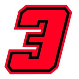 Numeri e lettere adesive Numero gara 3 - GAT