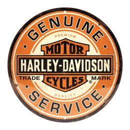 Cartello in latta Harley Davidson - Genuine Service - NOSTALGIC ART